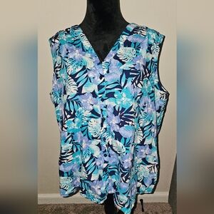Women's Plus Size 1X Sleeveless Shirt